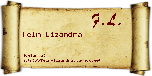 Fein Lizandra névjegykártya